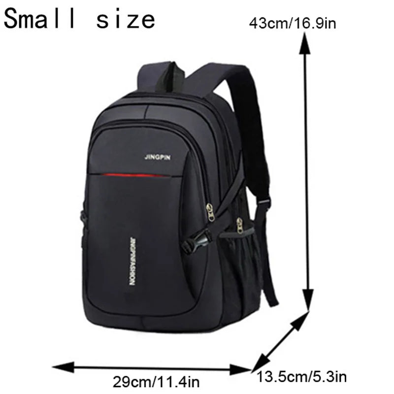 Durable Water‑Repellent Oxford Laptop Rucksack Multi‑Zipper Business Backpack for Student Work Daily Travel Commuting