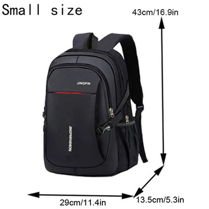 Durable Water‑Repellent Oxford Laptop Rucksack Multi‑Zipper Business Backpack for Student Work Daily Travel Commuting
