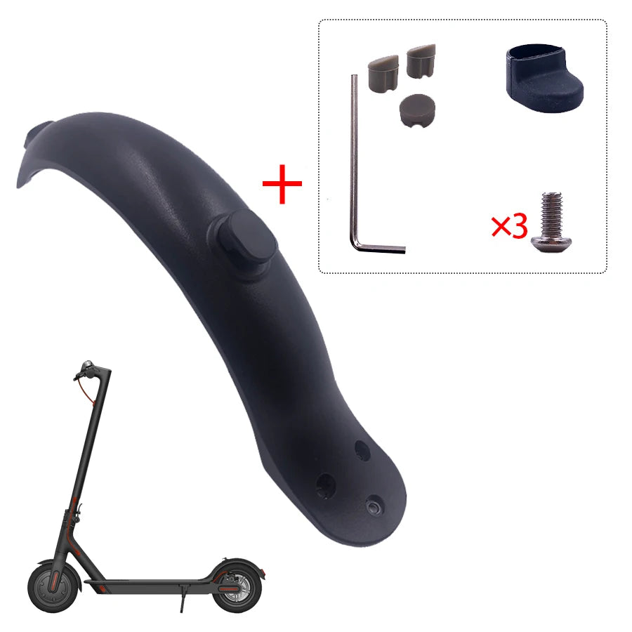 For Xiaomi Mijia MI M365 1S M187 Pro E-Scooter Tire Splash Fender with Rear Taillight Front Back Guard Mudguard Screw Line Parts