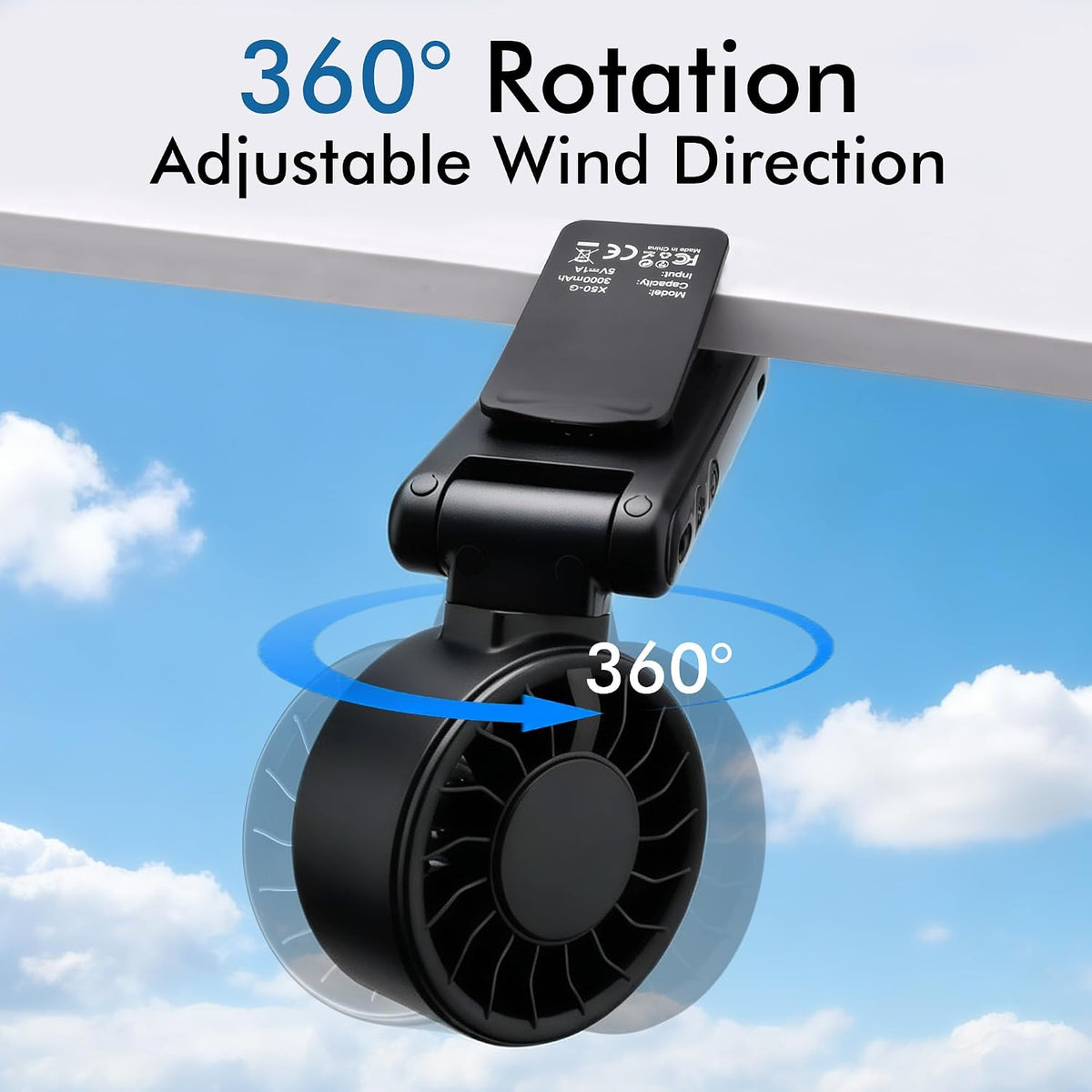 Portable Handheld Turbo Fan 5 Speed Personal Fan