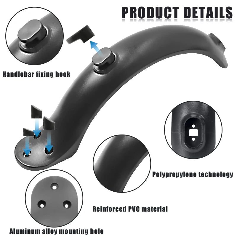 For Xiaomi Mijia MI M365 1S M187 Pro E-Scooter Tire Splash Fender with Rear Taillight Front Back Guard Mudguard Screw Line Parts