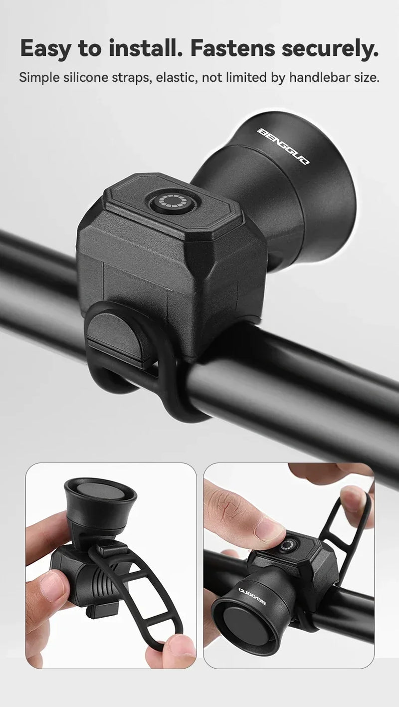 Bicycle Horn Mountain Bike Battery/Usb Charging Waterproof Electronic Bike Bell Riding Equipment Children'S Scooter Accessories
