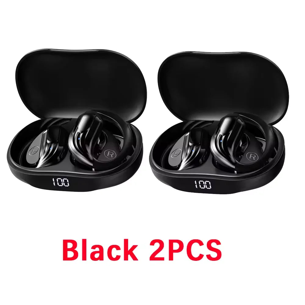 Wireless Bluetooth 5.3 Earbuds LED Runing Earphones Display Sports Earhook Headphones Deep Bass Hifi Stereo Noise Cancelling New