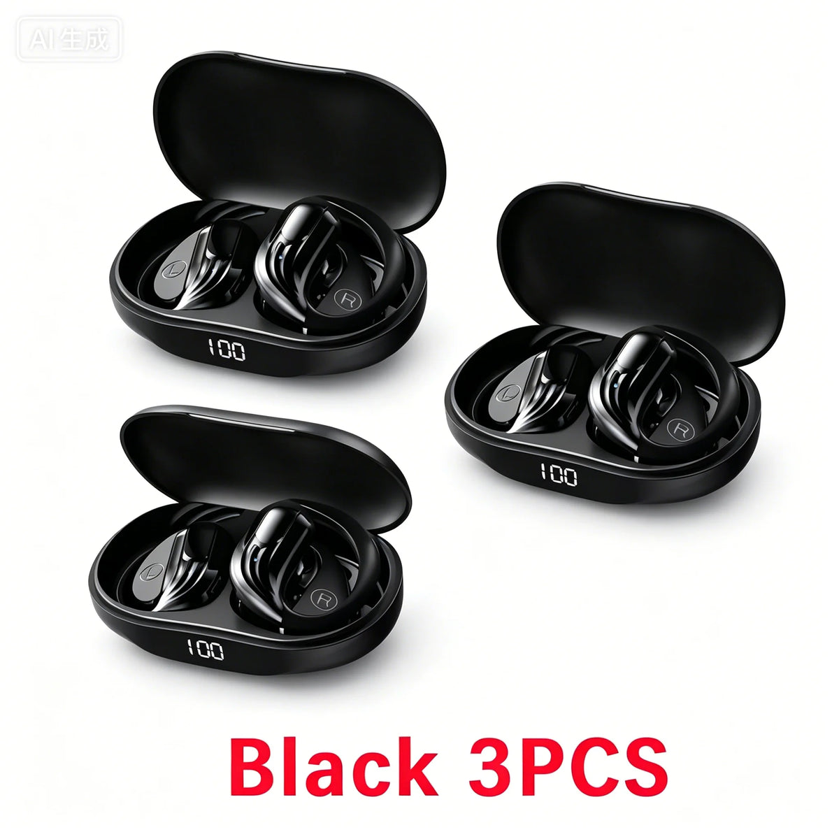 Wireless Bluetooth 5.3 Earbuds LED Runing Earphones Display Sports Earhook Headphones Deep Bass Hifi Stereo Noise Cancelling New