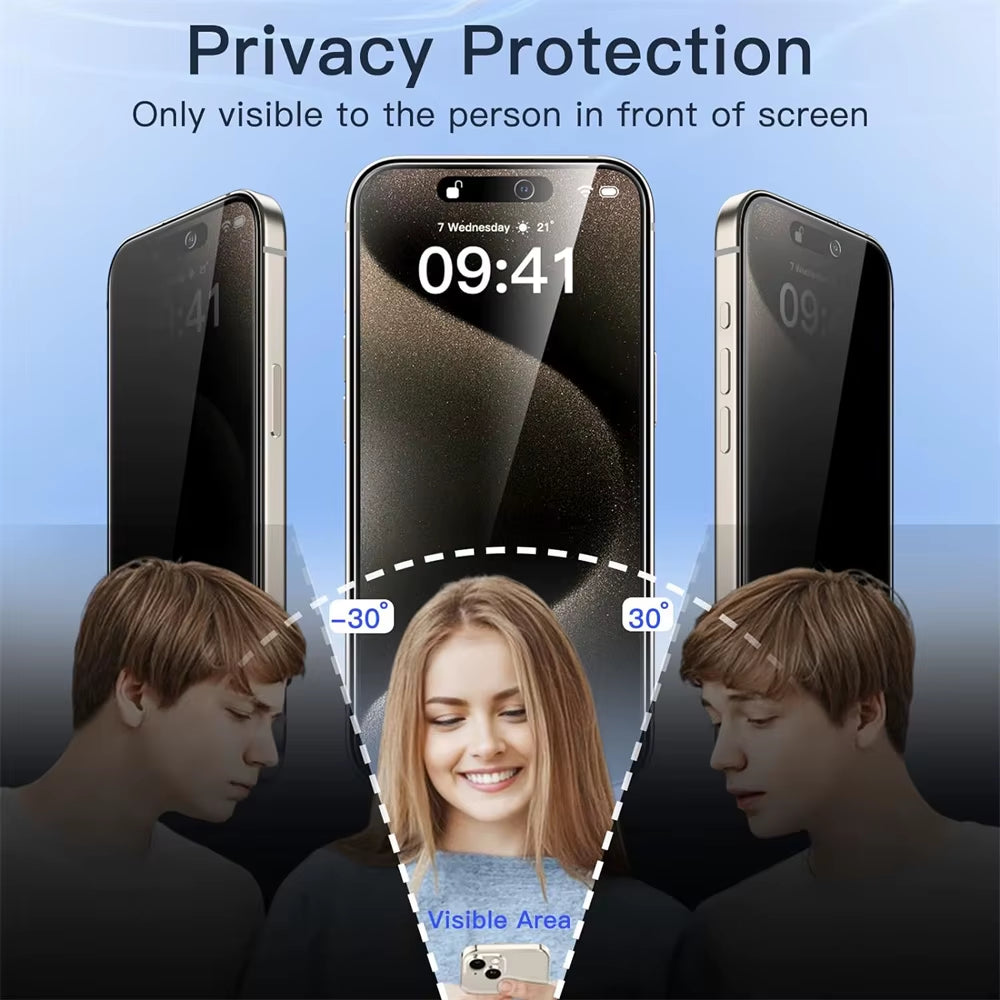 Privacy Screen Protector for Iphone 18 17 Pro Max Anti-Spy Glass for Iphone 16 15 14 13 12 11 Pro Max Privacy Film Iphone 17 Pro