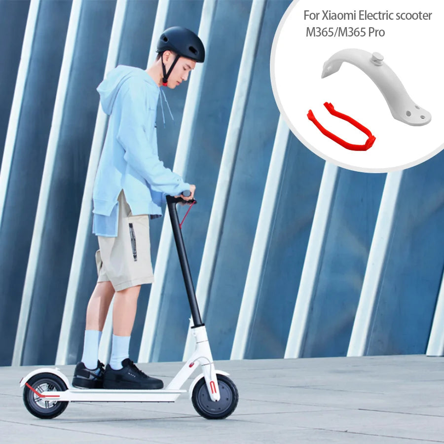 For Xiaomi Mijia MI M365 1S M187 Pro E-Scooter Tire Splash Fender with Rear Taillight Front Back Guard Mudguard Screw Line Parts