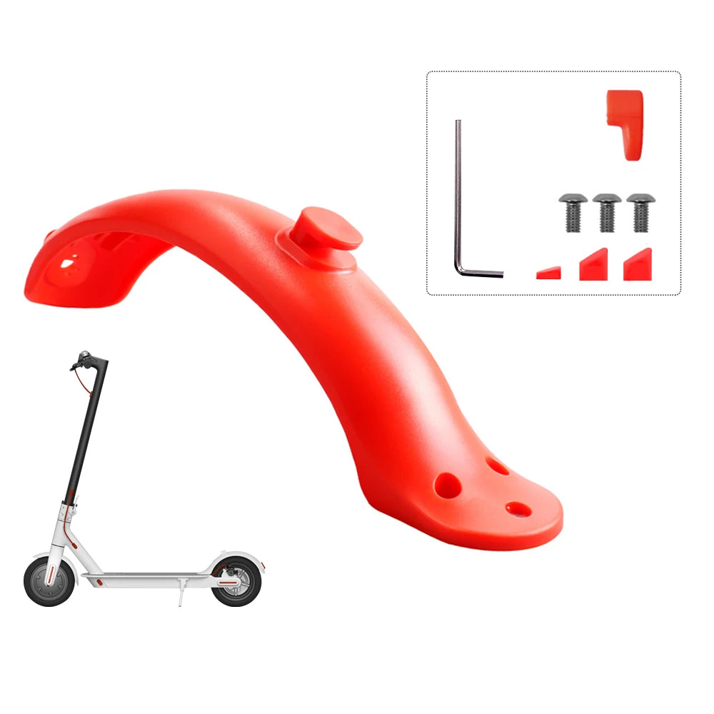 For Xiaomi Mijia MI M365 1S M187 Pro E-Scooter Tire Splash Fender with Rear Taillight Front Back Guard Mudguard Screw Line Parts