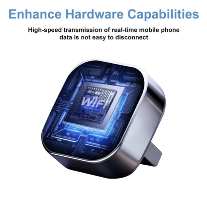 2026 Wireless Carplay Adapter 2-In-1 Wired to Wireless Dongle for Apple & Android Phone Plug and Play Universal Car Accessory