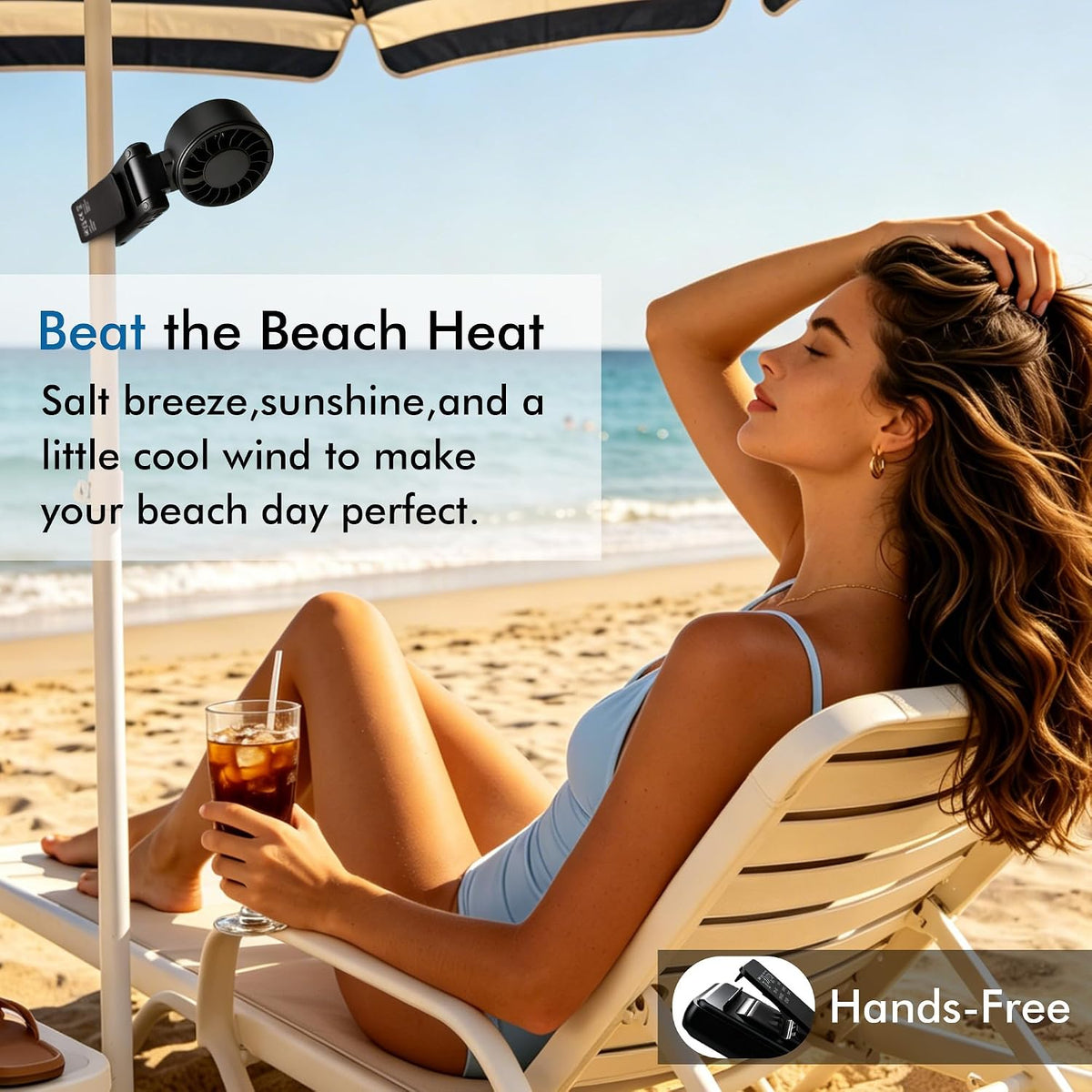 Portable Handheld Turbo Fan 5 Speed Personal Fan