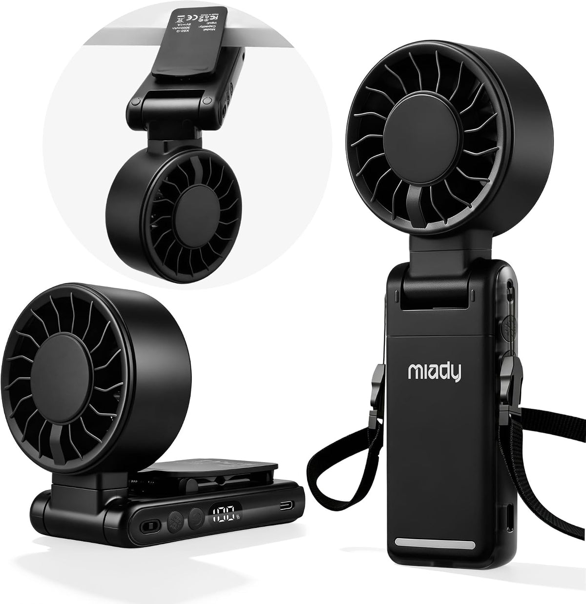 Portable Handheld Turbo Fan 5 Speed Personal Fan