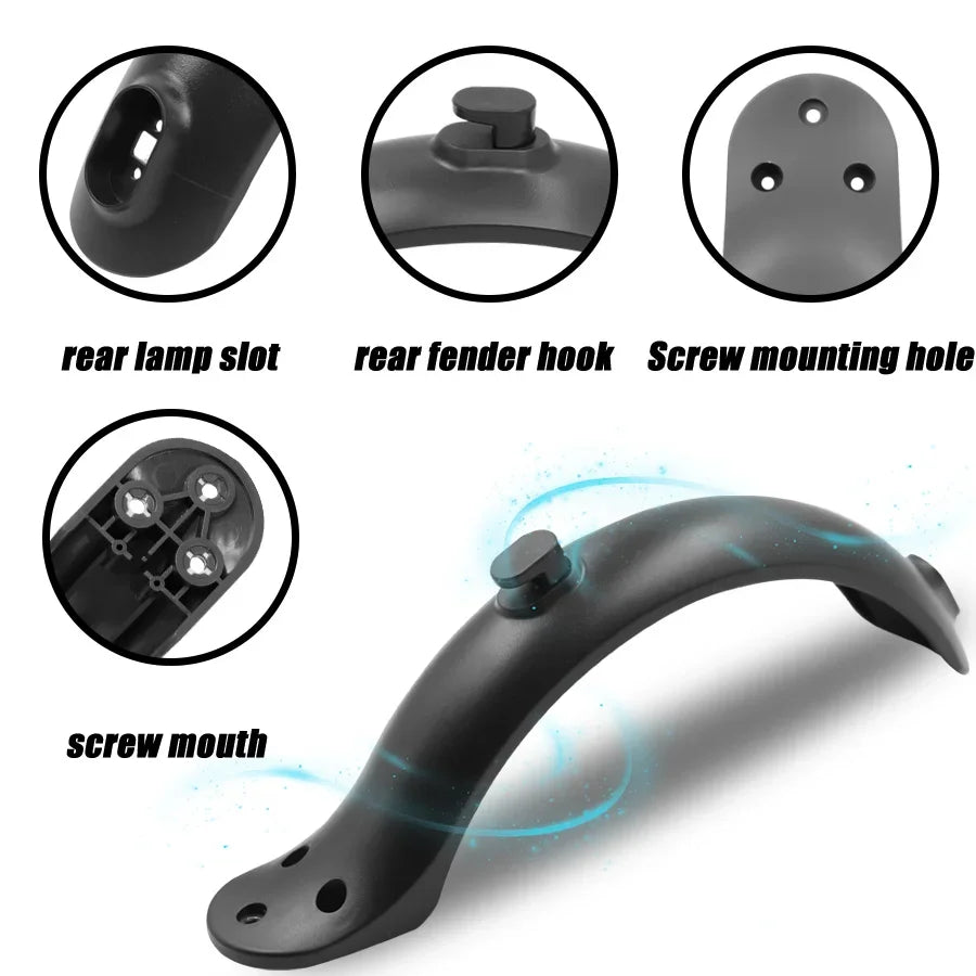 Skateboard Rear Mudguard for Xiaomi M365 Pro Electric Scooter Fender Bracket Mud Guard Red Black White Accessories