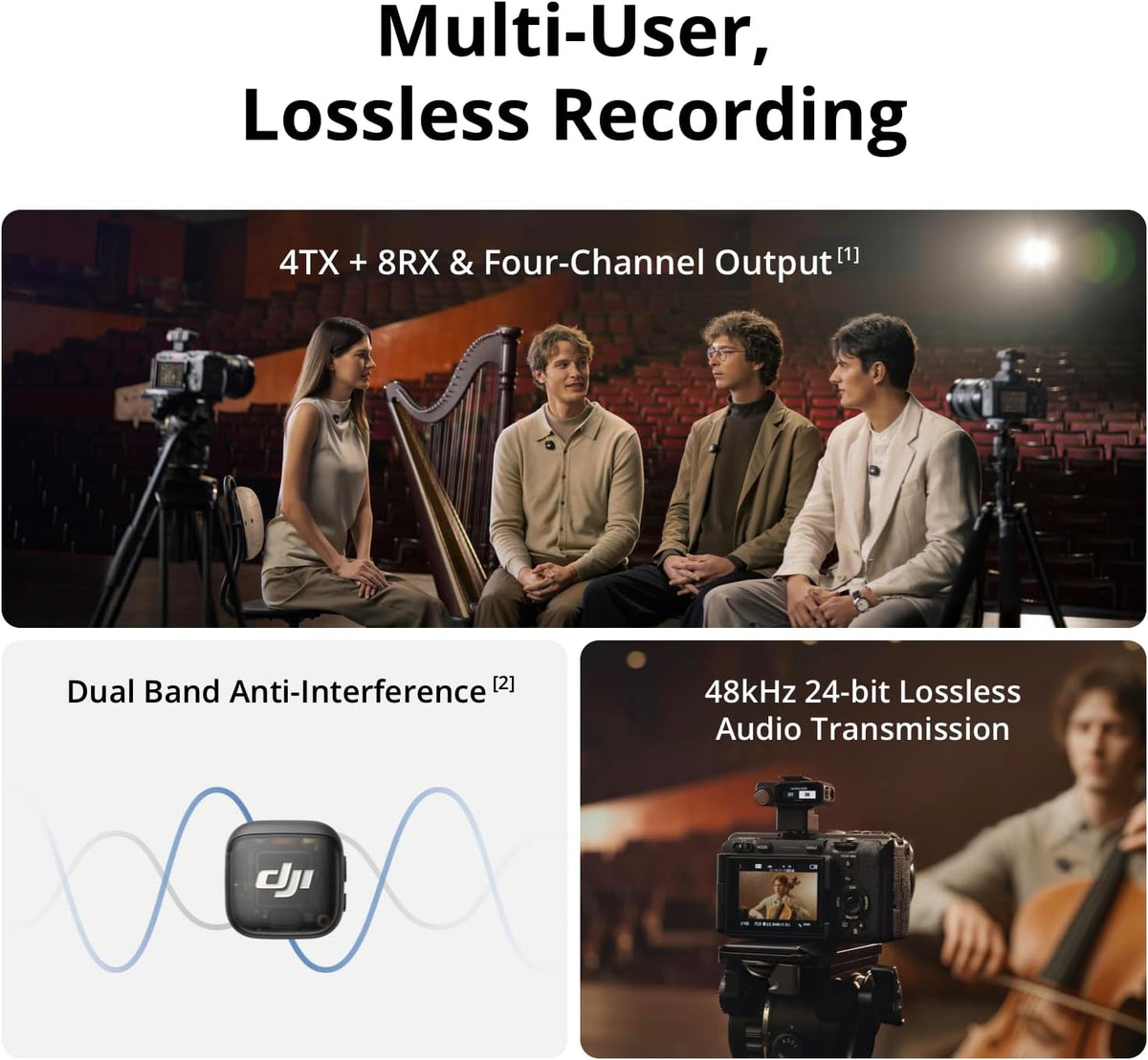 DJI Mic 3 (1 TX + 1 RX) + Lightning Adapter