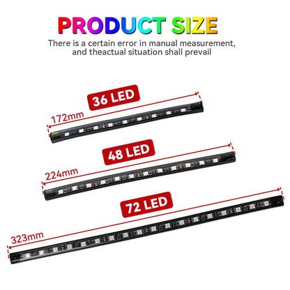 Car RGB Ambient Light LED Auto Foot Strips with USB Cigarette Automotive Interior Lights Strip Decoration Bar Control