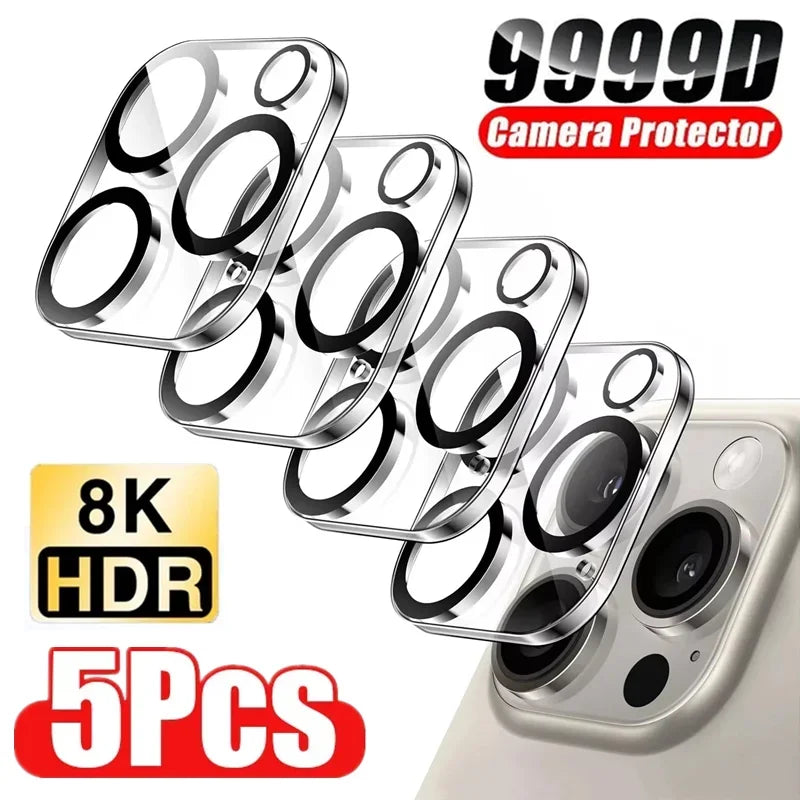 5Pcs Camera Lens Protector Glass for Iphone 15 11 12 14 Pro Max Mini Camera Protective Glass Film for Iphone 13 16 PRO MAX PLUS