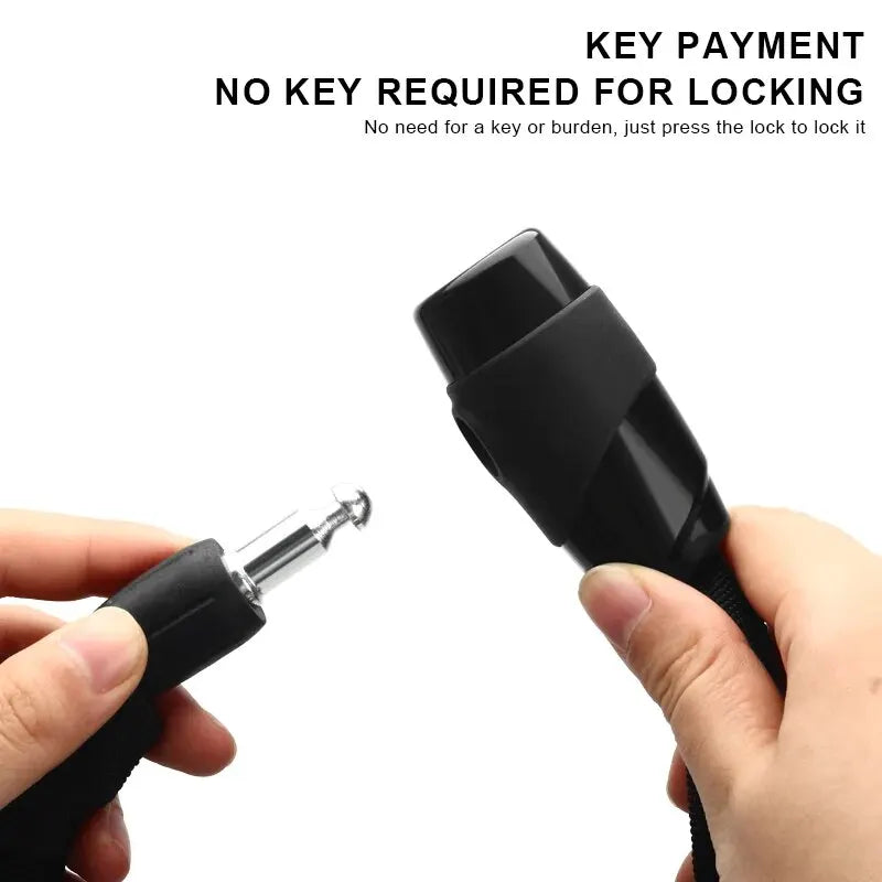 Bicycle Chain Lock Portable Anti-Theft High Security MTB Mountain Bike Lock with 2 Keys for Scooter Electric E-Bike