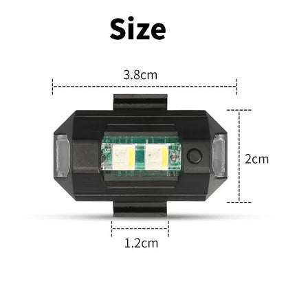 Motorcycle Light Drone Strobe Light 7 Color Mini USB LED Anti-Collision Bike Aircraft Night Flying Flashing Warning Signal Light