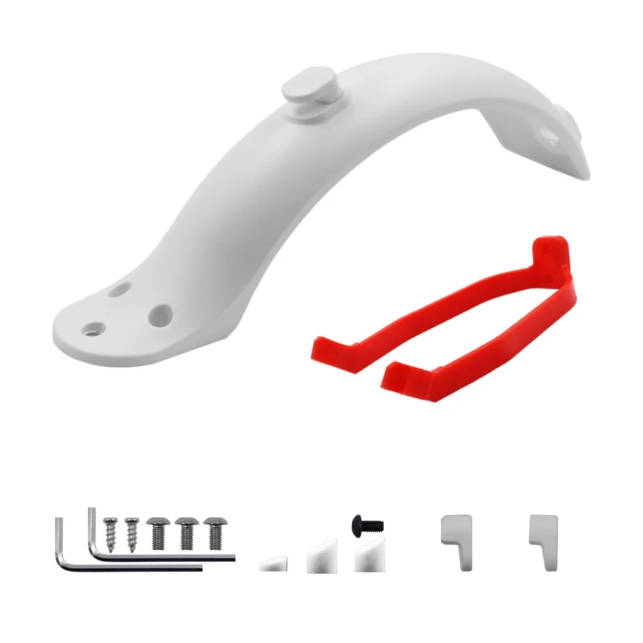 For Xiaomi Mijia MI M365 1S M187 Pro E-Scooter Tire Splash Fender with Rear Taillight Front Back Guard Mudguard Screw Line Parts
