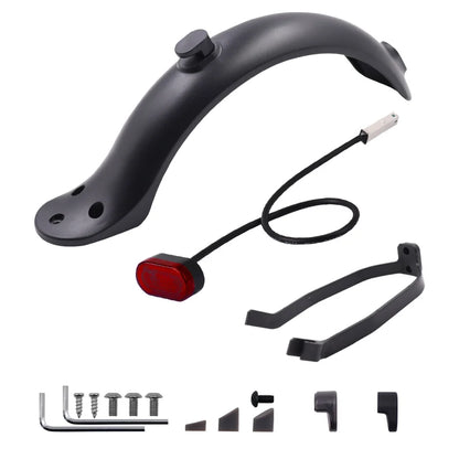 For Xiaomi Mijia MI M365 1S M187 Pro E-Scooter Tire Splash Fender with Rear Taillight Front Back Guard Mudguard Screw Line Parts