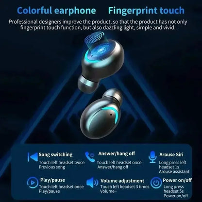 NEW F9 Upgrade TWS Bluetooth Earphones Wireless Headphone 9D Stereo Sports Waterproof Earbuds Headsets with Microphone